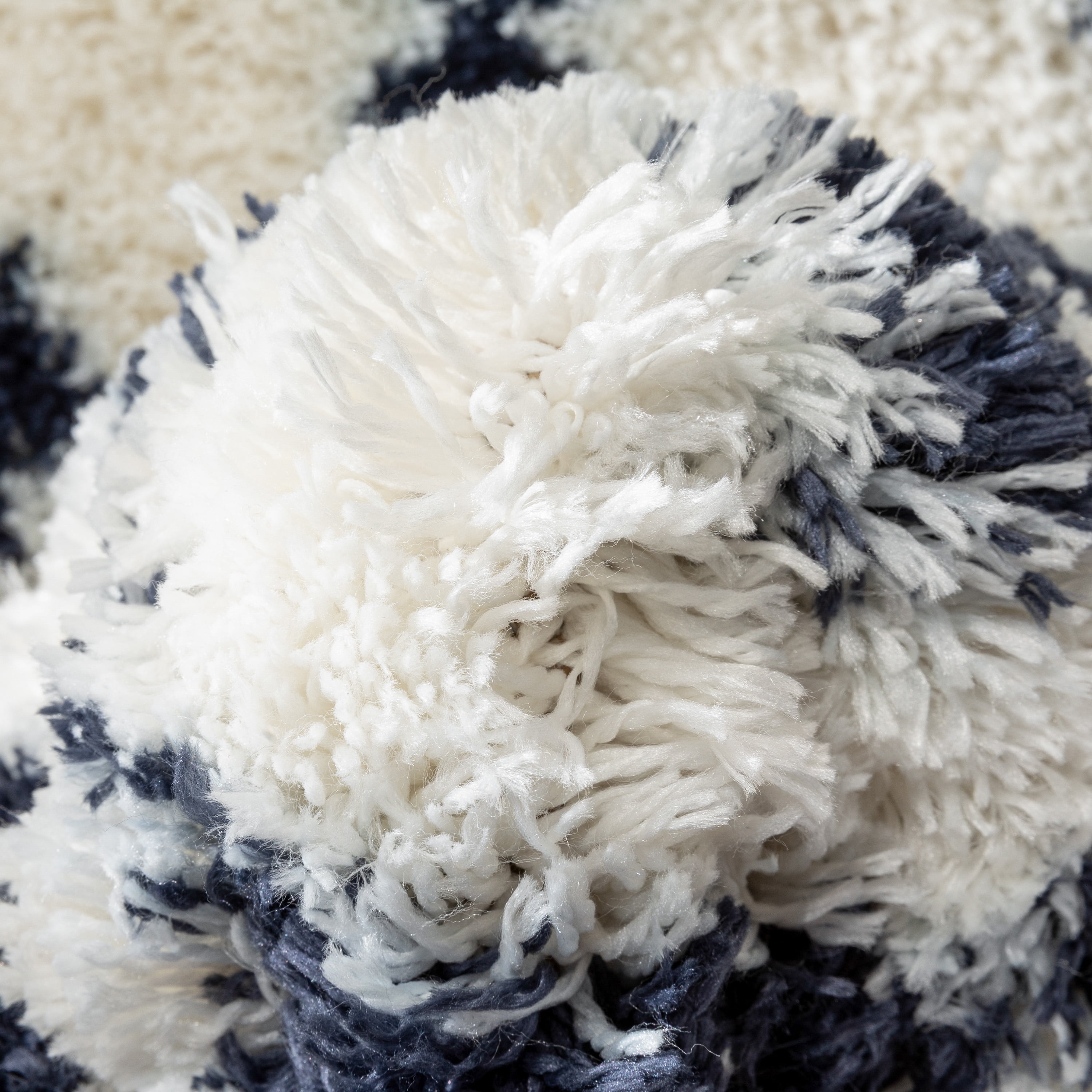 Well Woven Celeste Coimbra Modern Shag Moroccan Blue Thick 5'3" x 7'3" Area Rug