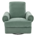 thumbnail image 4 of Harper & Bright Designs Convertible Chaise Lounge Indoor, Chenille Manual Recliner Single Sofa, Accent Chair with Adjustable Backrest for Living Room, Mint Green, 4 of 14