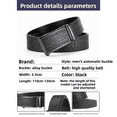 thumbnail image 4 of Belt men's leather high-end alligator pattern first layer cowhide belt men's business toothless automatic buckle high-end belt, 4 of 6
