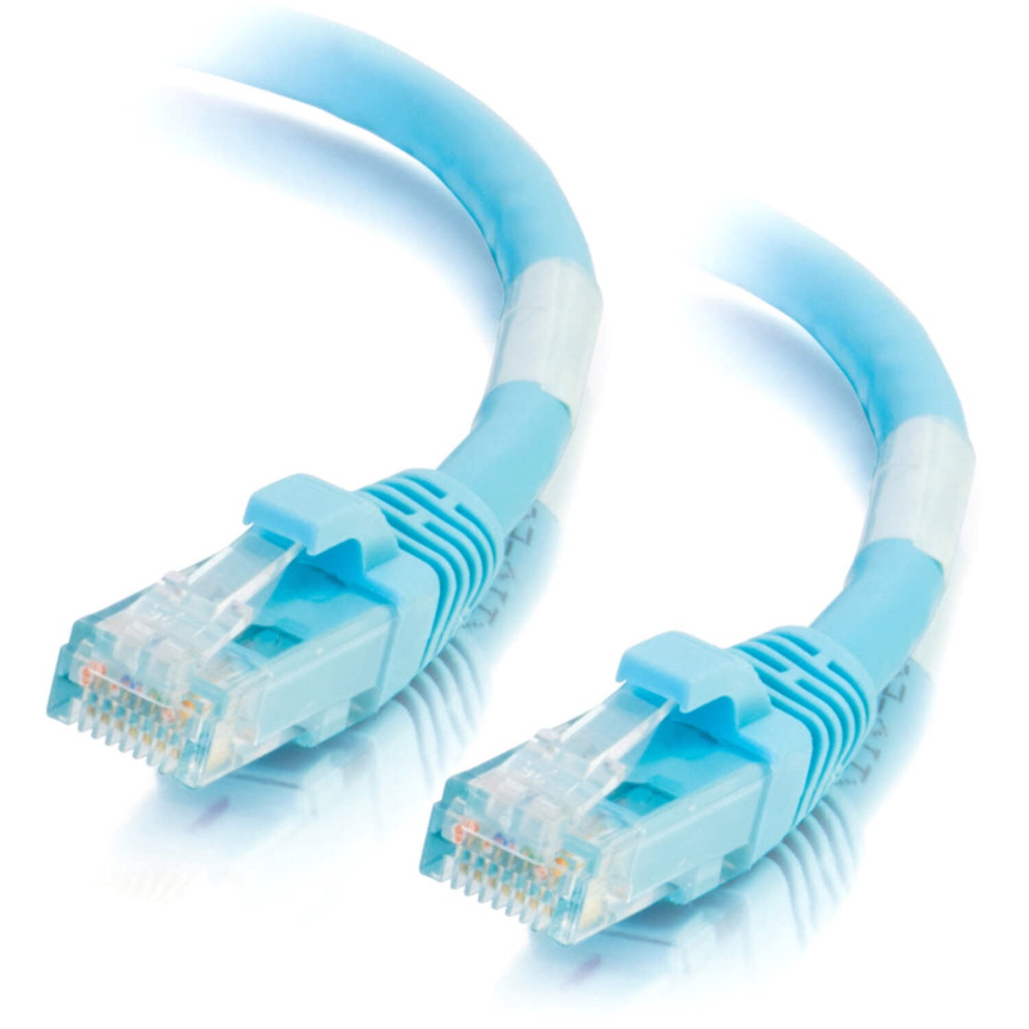 C2G 8ft Cat6a Snagless Unshielded (UTP) Network Patch Ethernet Cable-Aqua - patch cable - 8 ft - aqua