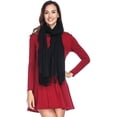 thumbnail image 4 of Solid Color Scarf For Women, Ladies Shawl Warm Scarf Cloth Stole (Black), 4 of 7