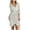 Silver, variant on Women's Sequin Glitter Dress Trendy V Neck 3/4 Sleeve Bodycon Dress Sparkle Party Club Mini Dress with Belts