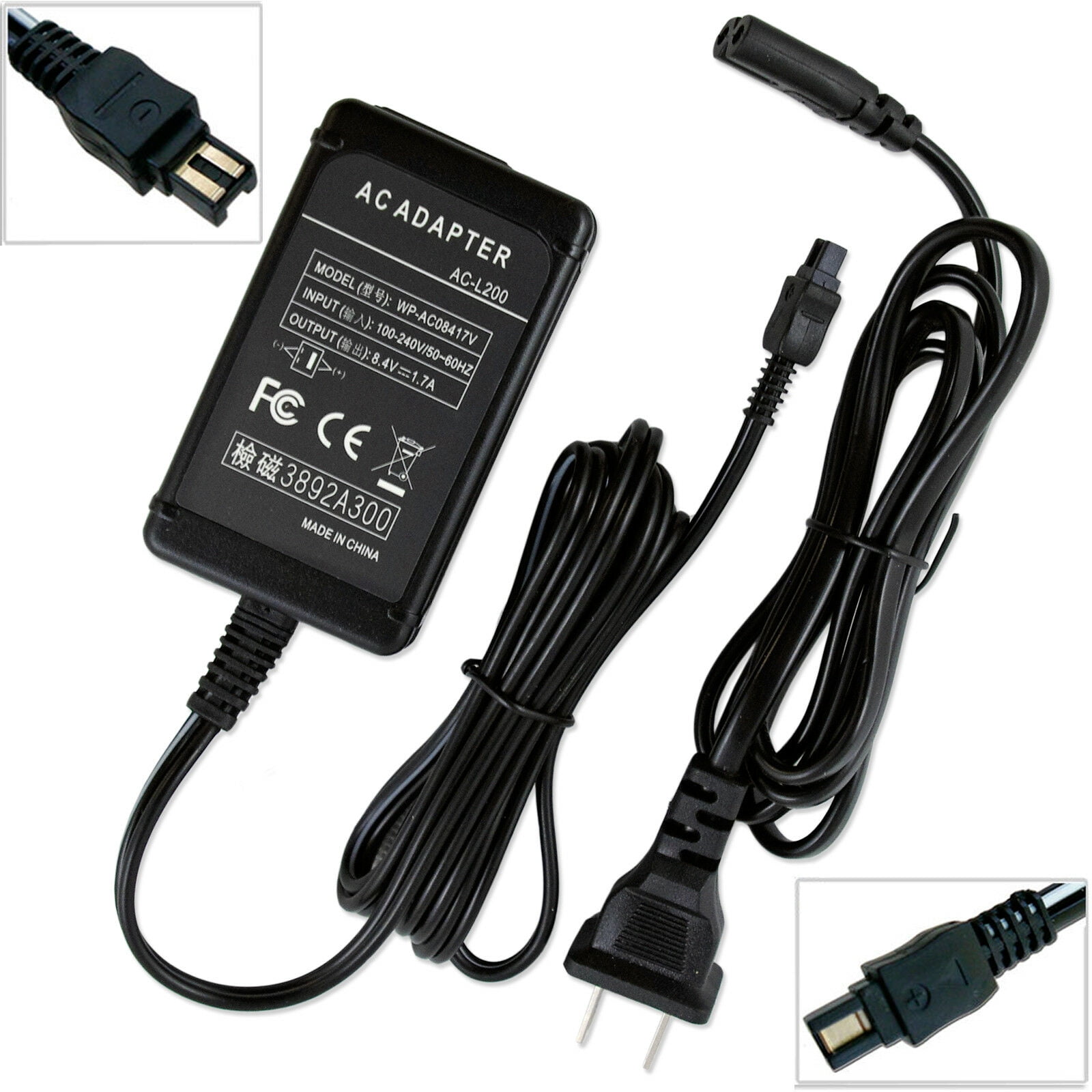 Sony Handycam DCRSR45, DCRSR46, DCRSR47, DCRSR67 8.4V AC Power