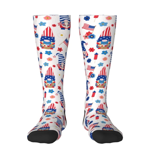 Balery 4th Of July Calcetines novedosos Calcetines deportivos Calcetines hasta la rodilla Calcetines de algodón Calcetines originales y geniales