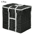 thumbnail image 3 of Uxcell 142L Capacity Storage Tote with Zippers Moving Tote Bags, Black, 3 of 6