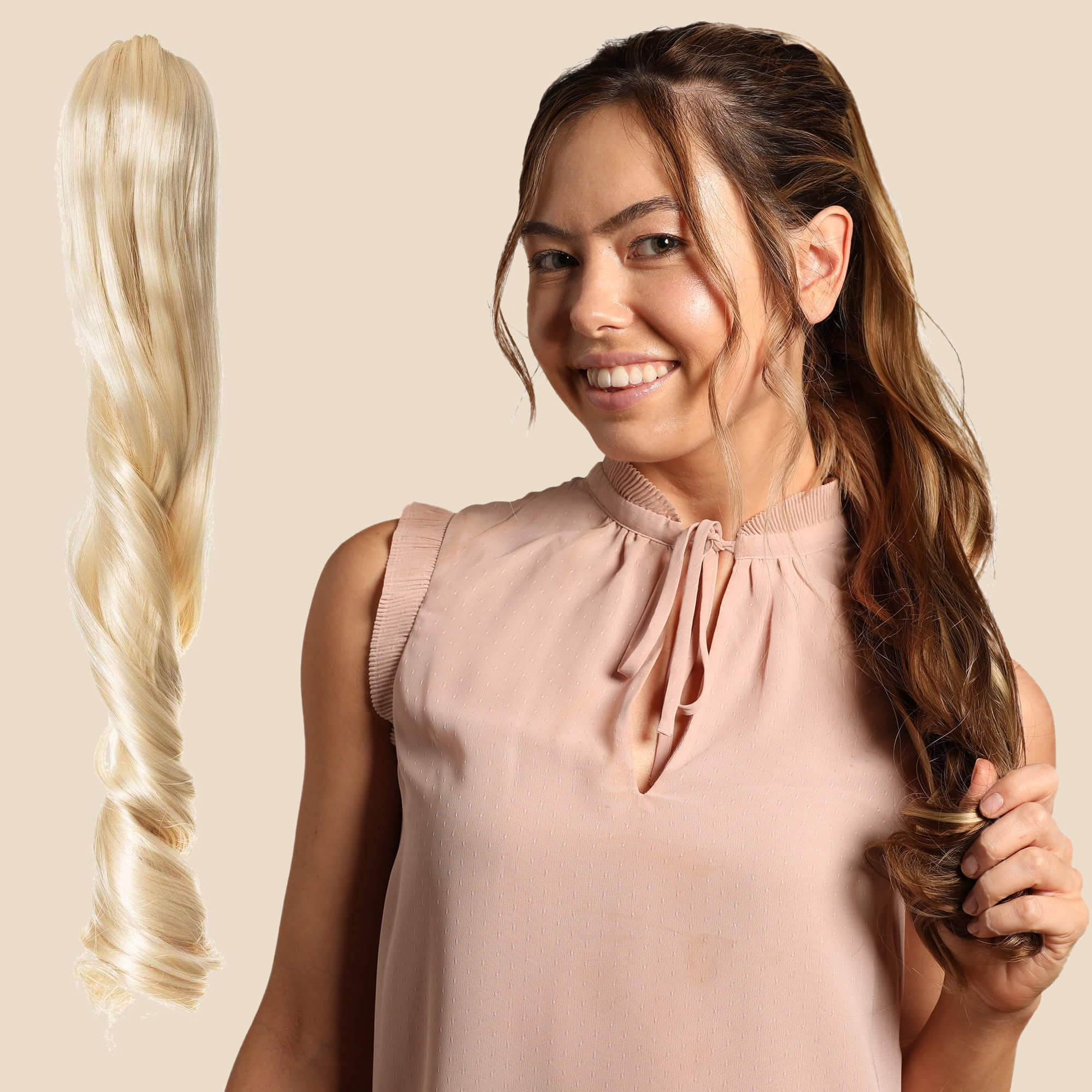 Madison Braids Women's Clip On Long Ponytail Hair Extension Hair Piece