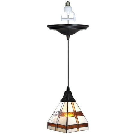 Natural Bronze Antique Flat - Instant Pendant Recessed Light Conversion Kit Antique Bronze Craftsman Style Shade