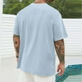thumbnail image 5 of Uooqdmx Mens Shirts Oversized Tshirts for Men Summer T Shirt Top Loose Fitting T Shirt Casual Fashion T Shirt Vintage Streetwear Sweatshirt Workout Shirts for Men Light Blue 2XL, 5 of 5