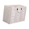 thumbnail image 4 of Bolsa de lavandería de 3 secciones, cesta de tela plegable, organizador, cesta de ropa sucia plegable, cesta de ropa Oxford para armario o dormitorio, 4 of 9