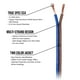 thumbnail image 4 of Cable de altavoz Skar Audio calibre 12 AWG, 100 pies, azul/marrón, 4 of 6