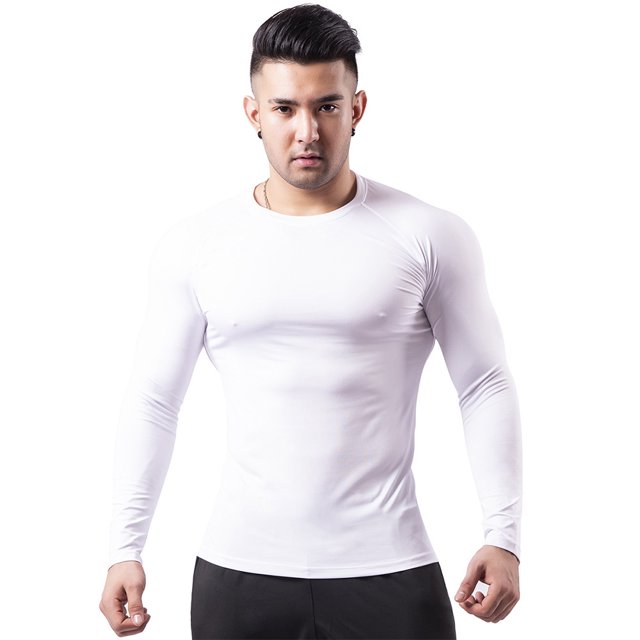 Traje de fitness cálido con forro polar para hombre, otoño e invierno, ropa elástica alta, transpirable, de secado rápido, ropa deportiva de manga larga para correr y baloncesto