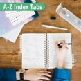 thumbnail image 4 of Triani 8 Sheet A-Z Tabs Small Alphabet Index Tabs Self-Adhesive Page Tabs Transparent Alphabetical Tabs Small Book Page Tabs for Binder Notebook Book Folder Office(White), 4 of 7