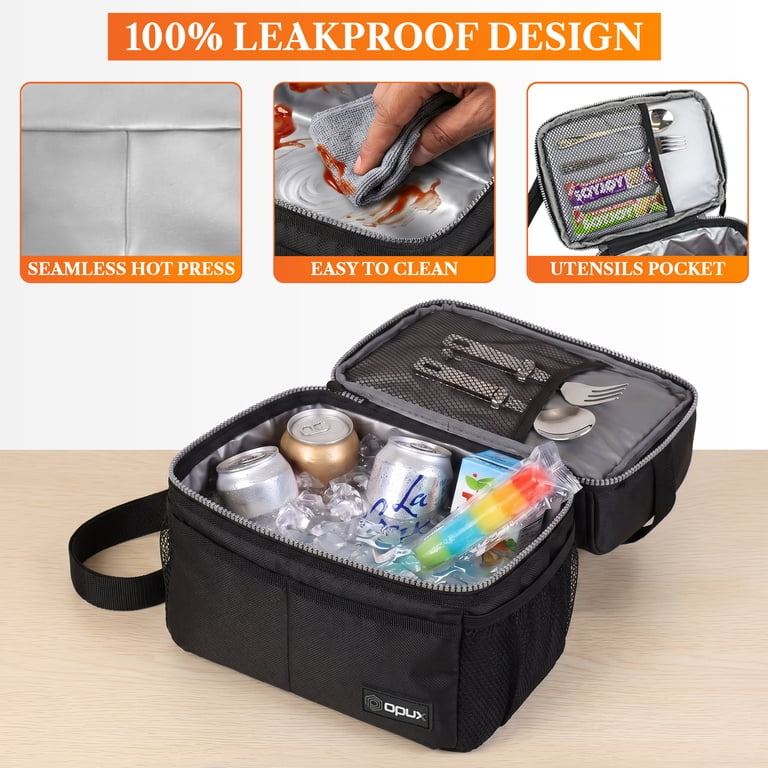 OPUX Insulated Lunch Bag, Double Decker Leakproof photo 4