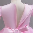 thumbnail image 6 of Lace Flower Sleeveless Gown Dress with Bow Decoration for Girls, Kids Wedding Bridesmaid Pageant Party Formal Long Gown Princess Tulle Floral Embroidery Girl Birthday Party Dresses - 2-10T, 6 of 7