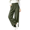 thumbnail image 5 of Women's Corduroy Wide Leg Baggy Pants Elastic High Waist Casual Elastic Waist,Side Pockets,Barrel Loose Fit ,Fashion,Solid Color,Casual Pants,Fall Winter Beach Daily Wear, 5 of 7