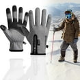 thumbnail image 1 of Unisex Outdoor Windbreak Gloves Winter Screen Plus Velvet Gloves With Touchscreen Compatible Fingertips And Adjustable Wrist Strap Hand protection equipment, 1 of 8