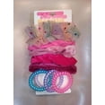 thumbnail image 2 of Cudlie Confetti 9 Pack Kids Hair Accessories for Girls - 5 Cute Scrunchies and 4 Spiral Coil Pony Tails Hair Ties Set - No Damage Hair Ties, 2 of 3