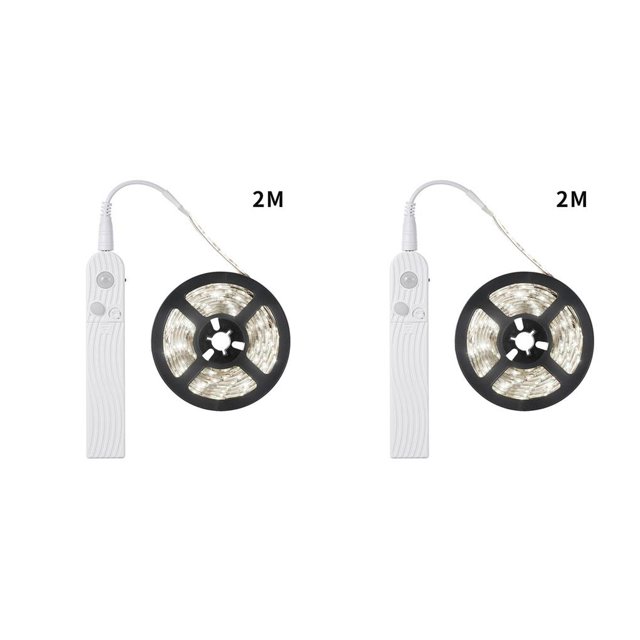 Cadena de luz LED Injueey tira de luz de inducción 1.5W 200lm Blanco frio 2 metros 6500K Tipo 2 2piezas