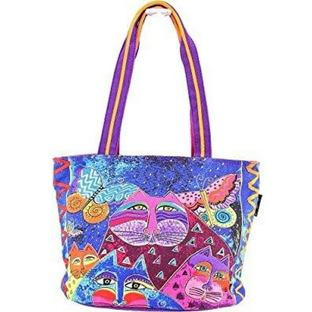 Butterfly Studded Tote - laurel burch cats with butterflies medium tote (multi)