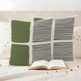 thumbnail image 3 of Sage Green Outdoor Waterproof Pillow Covers, Modern Painting Farmhouse Striped Abstract Art Decorative Square Throw Pillowcase Sofa Cushion Sham for Patio/Couch/Chair, 18"x18" 2 Pack, 3 of 8