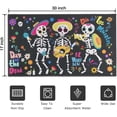 thumbnail image 4 of Skull Doormat Non-Slip Absorbent Resist Dirt Halloween Front Door Mat Machine Washable Welcome Mats Outdoor Inside Floor Rugs for Entryway 30" X 17", 4 of 6