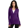 thumbnail image 2 of J. METHOD Women's Snap Button Cardigan Long Sleeve Knit Ribbed Sweater NEWJ181 Purple S, 2 of 5