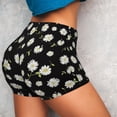 thumbnail image 3 of KLL Daisies Flowers Pattern Workout Shorts for Women Scrunch Short Gym Yoga Running Sport Active Exercise Fitness Shorts, 3 of 8