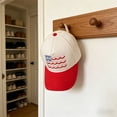 thumbnail image 4 of Red Patriotic Embroidered Baseball Cap, Classic Flag Pattern With Adjustable Head Circumference, Lightweight Sun Hat for Holiday Celebrations, Outdoor Activities, Parade Use and Summer Travel, 4 of 8