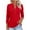 xx-Red1214, variant on XIAONU Womens Turn Down Collar Elbow Sleeve Polo Shirt V Notch Slim Fit Casual Golf Tops Daily Work Casual Top