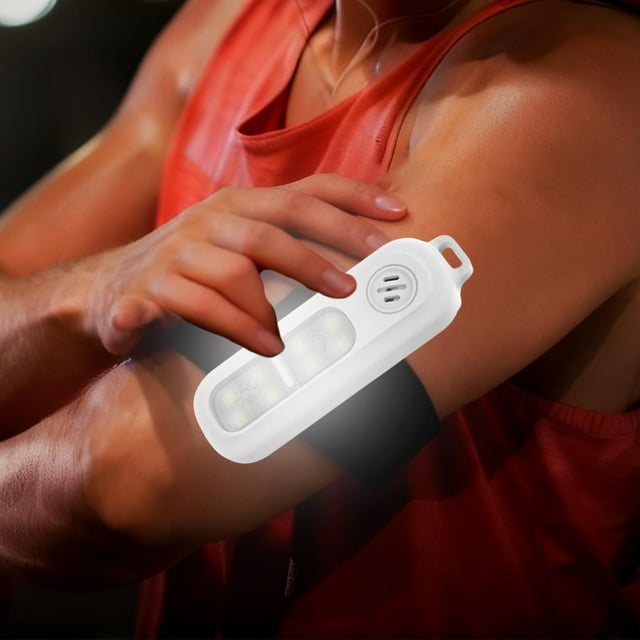 DYNWAVECA Light Accessories Versatile Clip on Easy Use Warning Lamp Night Running Light for Bike Strap Clothes Wrist Runners White