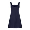 thumbnail image 3 of Summer Fashion Jumpsuits for Women Dressy Plus Size Button's Solid Casual Sleeveless Suspender Short Wide-leg Clearance Under 10$!, 3 of 4