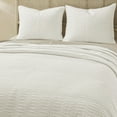 thumbnail image 3 of Wonderful Natural Linen Cotton - Wave Stitched Quilt set 3-Piece All-Season Bedding, 3 of 5
