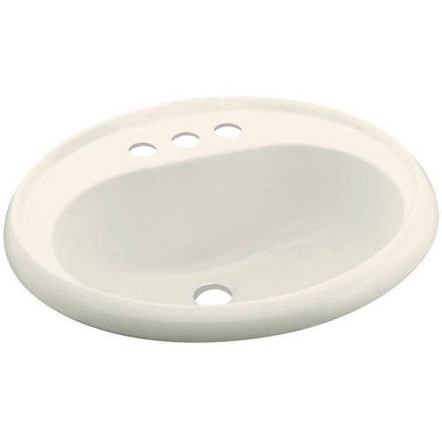 Sterling 20" x 17" x 7" Vikrell DropIn Oval Bathroom Sink with 4