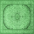 thumbnail image 1 of Ahgly Company Indoor Square Medallion Emerald Green Traditional Area Rugs, 3' Square, 1 of 4