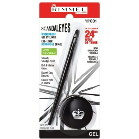 Rimmel Scandaleyes Waterproof Gel Eyeliner, Black 0.085 (Best Drugstore Gel Eyeliner 2019)