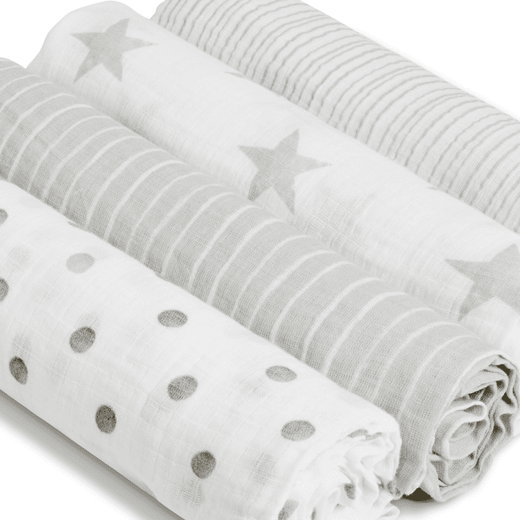 aden anais Essentials Muslin Swaddle Blankets 4 pack Dapper Blue Walmart