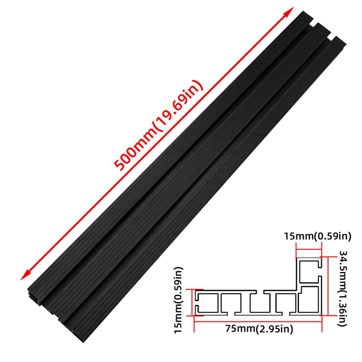 T-Shaped Groove Band Saw Fence – 500mm Aluminum Track For Table Saw, CNC & Milling – Easy DIY Sliding Miter Gauge Support