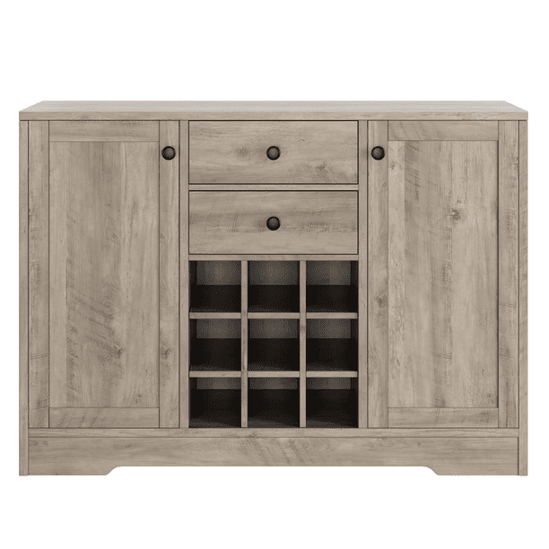 Homfa Sideboard Buffet Cabinet with 2 Drawers and Cabinets, Wine Bar ...