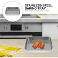thumbnail image 4 of MasteelfCA 1 Set Stainless Steel Baking Tray with Rack Practical Tray Baking Dish (Silver), 4 of 7