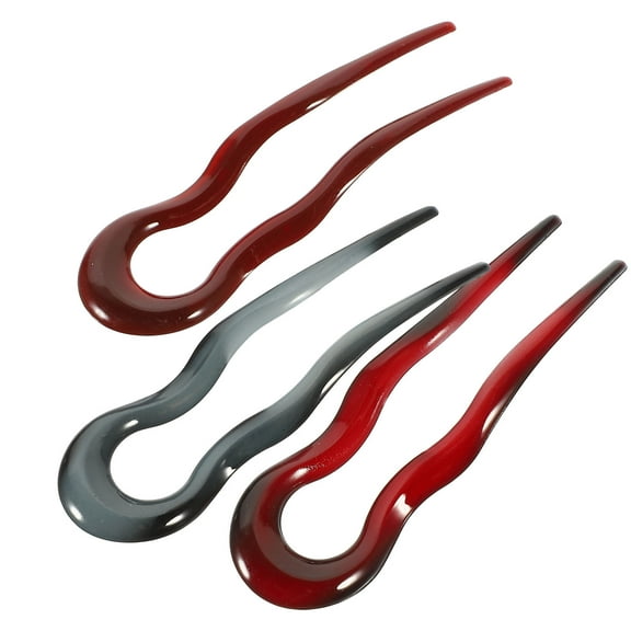 LITINKIMI 3Pcs French Hair Pins for Thick Hair in Assorted Color U Shape Design