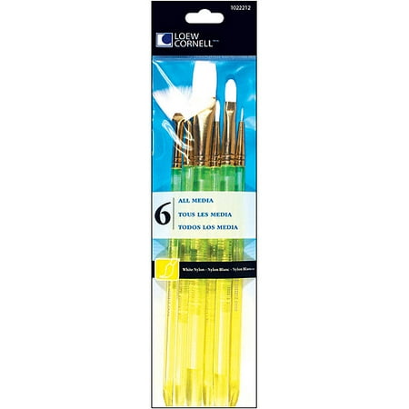 Loew-Cornell White Nylon Craft Brush Set, 6-Pack