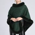 thumbnail image 4 of Capa para mujer, cálida, con volantes, holgada, moderna, de color sólido, gruesa., 4 of 6