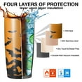 thumbnail image 7 of 20oz Tumblers Halloween Bat Silhouette Pattern Stainless Steel Vacuum Insulated Double Wall Travel Tumbler Cups Mug with Lid and Straw,Cleaning Brush for Cold & Hot Drinks, 7 of 7