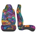 thumbnail image 3 of Honeii Psychedelic Sunflowers Print Car Seat Covers 2 Pieces, Full Set Universal Seat Covers for Cars, Waterproof Auto Seat Protectors, 3 of 7