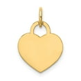 thumbnail image 3 of 14k Yellow Gold Small Engravable Heart Charm Pendant, 3 of 3