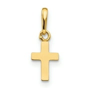 ICE CARATS 14k Yellow Gold Childrencross Pendant Charm Necklace Religious Cross Fine Jewelry For Women Gifts For Her