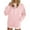 Pink, variant on Ashirexll Womens Long Sleeve Tops, Womens Hoodies Pullover, Round Neck Long Sleeve Solid Color Pocket Sweatshirt Top