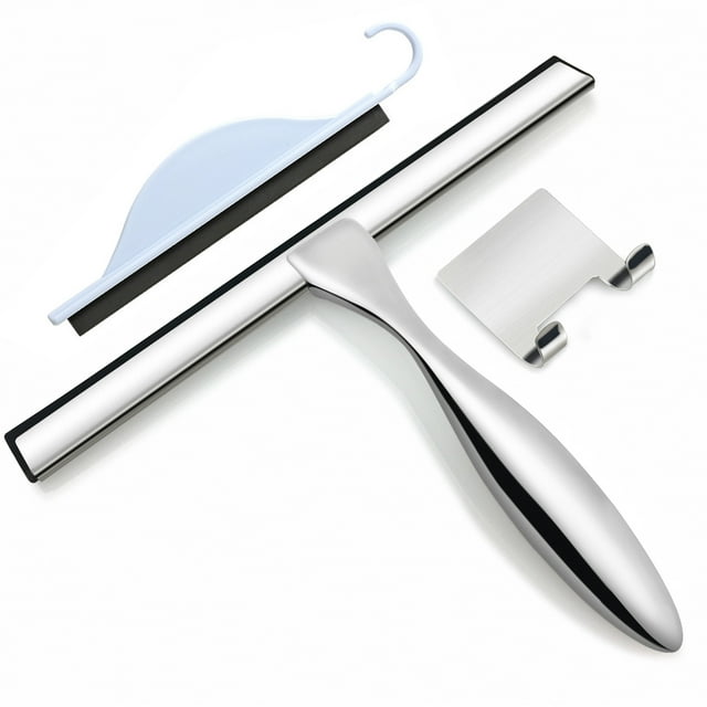 XXXFLOWER Window Squeegees with NoSlip Handle, Glass Wiper for Kitchen