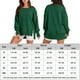thumbnail image 2 of Sudadera Casual Mujer Ajuste Suelto Cuello Redondo Traje Urbano Básico Ygjytge Verde oscuro T L para Mujer, 2 of 6
