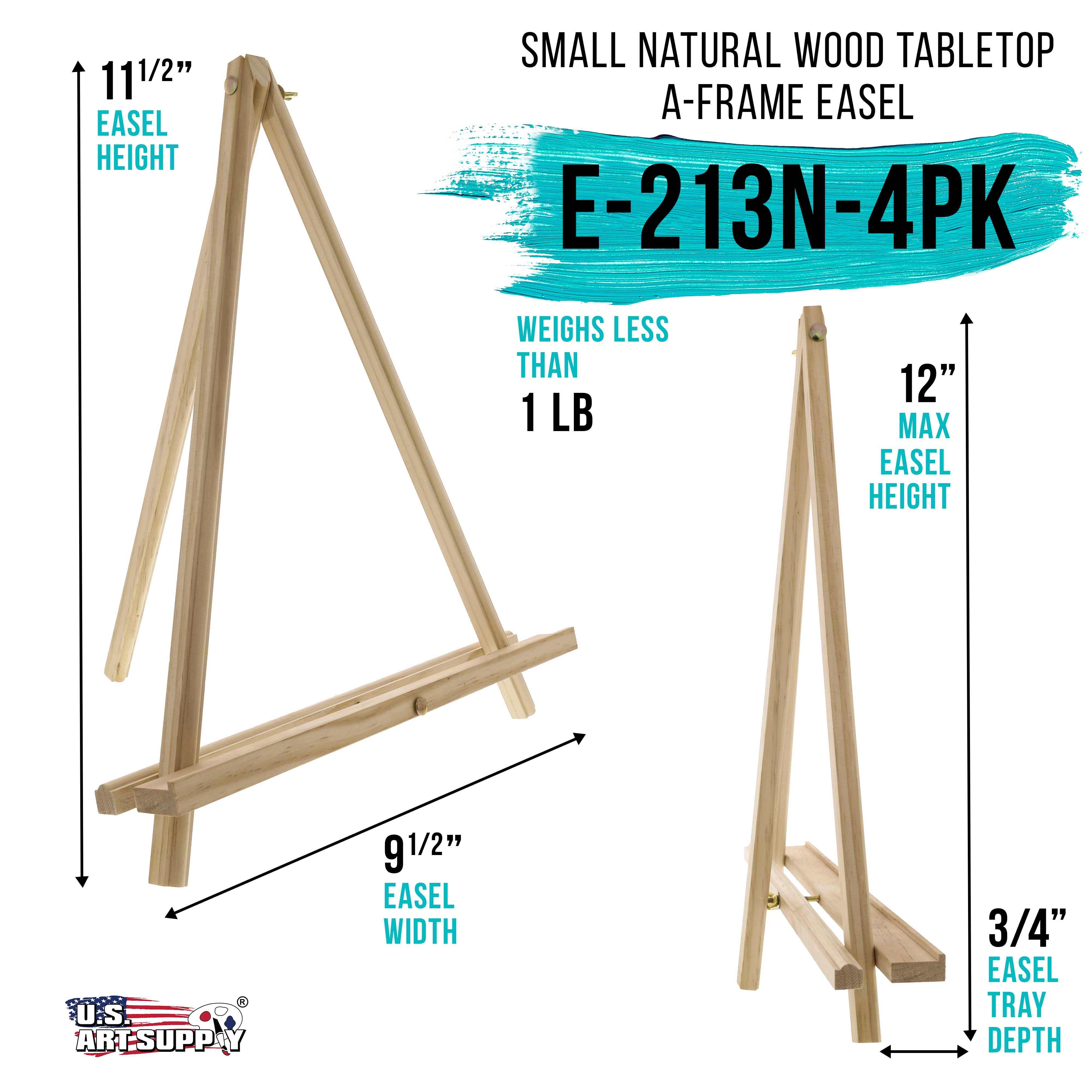 Red Co. 12.5 Tall Natural Wood Tabletop Tripod A-Frame Display Easel — Red  Co. Goods